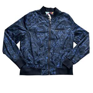 Nickelodeon Members Only Jacket Mens Large Reversible Bomber 90s Cartoon